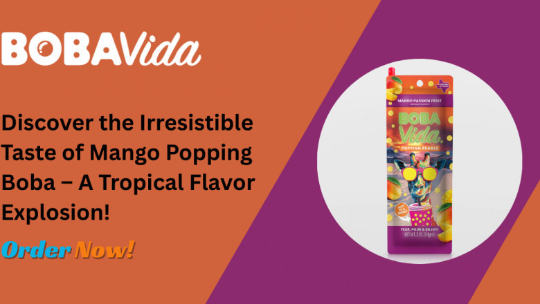 Discover the Irresistible Taste of Mango Popping Boba – A Tropical Flavor Explosion!